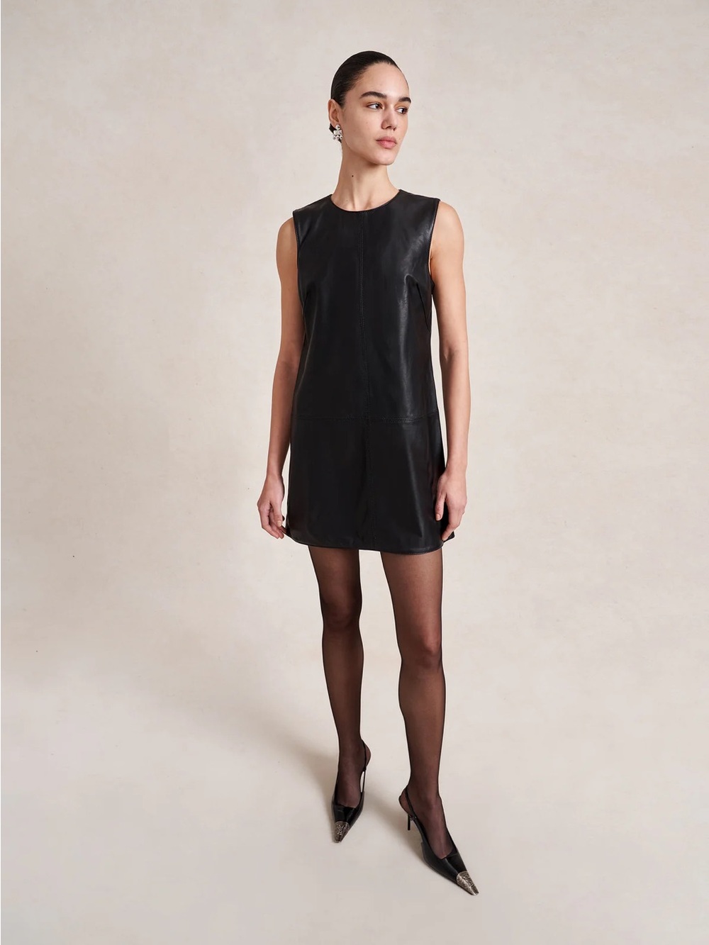 La Ligne Leather Maxime Mini Dress NWT